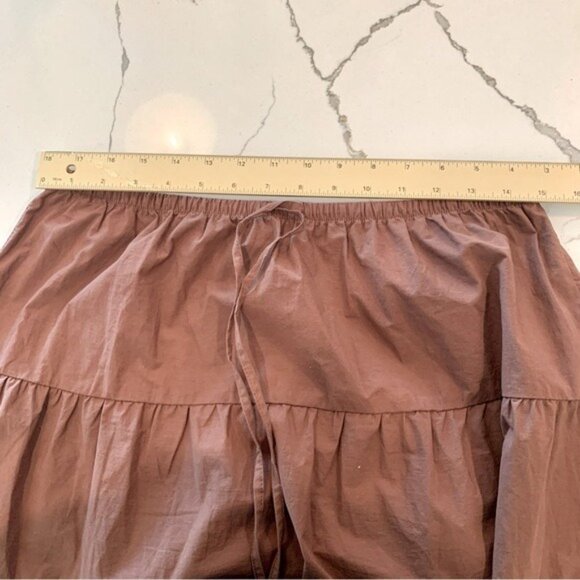 🌞 ZARA Tiered Maxi Skirt in Chocolate Brown Medium - Picture 8 of 12